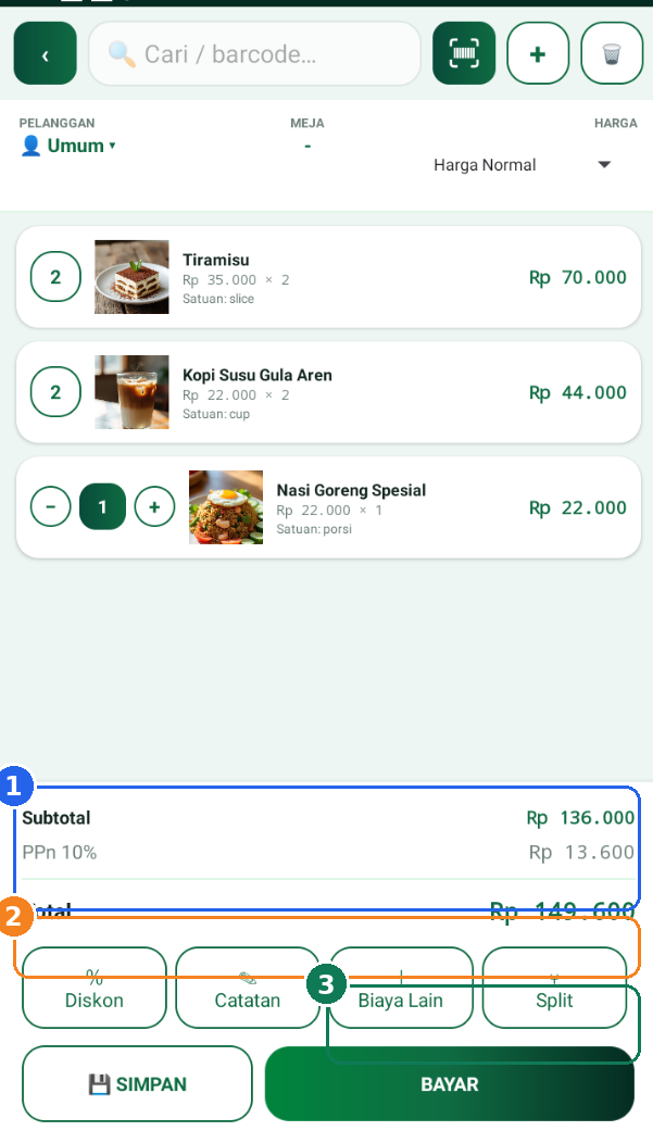Tangkapan layar StrukPOS