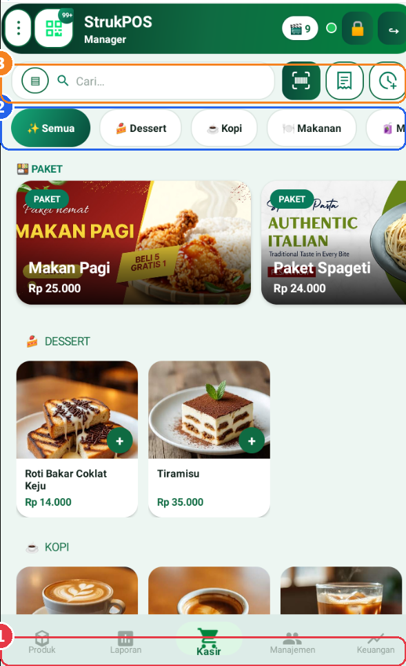Tangkapan layar StrukPOS