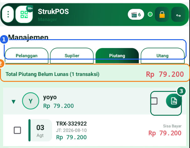 Tangkapan layar StrukPOS