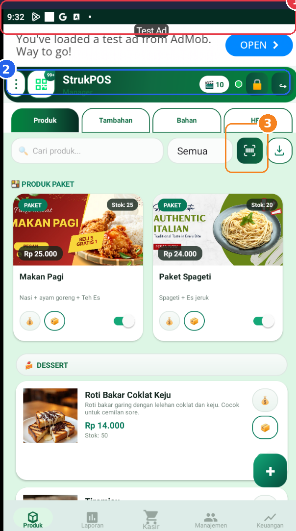 Tangkapan layar StrukPOS