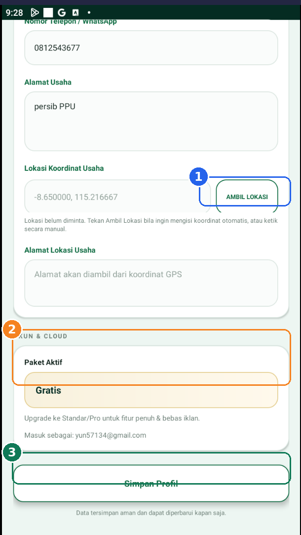 Tangkapan layar StrukPOS